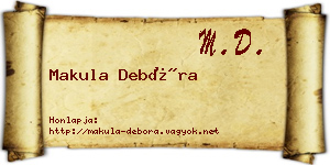 Makula Debóra névjegykártya